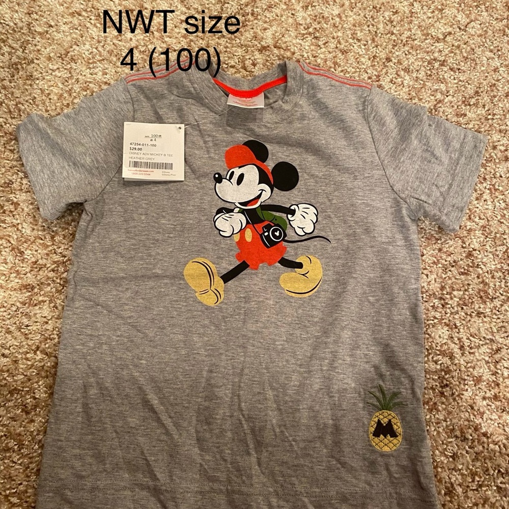 Hanna Andersson Mickey Mouse Gray Kids T-Shirt